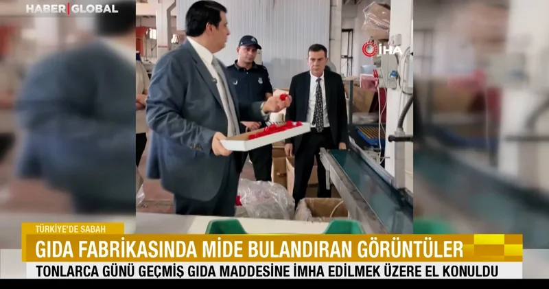 Gıda fabrikasında mide bulandıran görüntüler: Tonlarca günü geçmiş gıda maddesine el konuldu