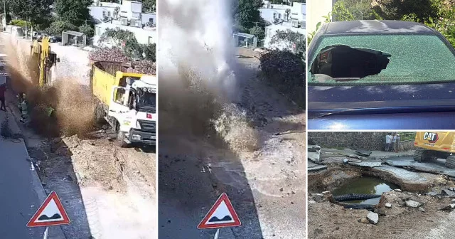 Bodrum da yine isale hattı patladı: Çok sayıda evi su bastı, otomobiller hasar gördü Muğla Haberleri