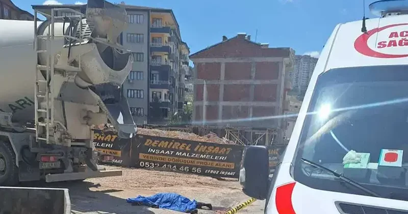 Beton mikserinin çarptığı yaya öldü