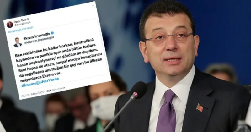 Hesabı kapatılan İmamoğlu nun ilk mesajını Özgür Özel paylaştı Sözcü Gazetesi