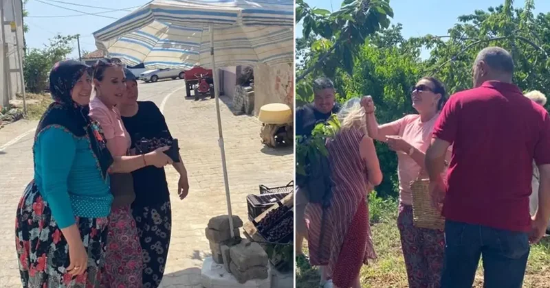 Perihan Savaş tan yıllar sonra gelen sürpriz! Bahçeye girdi, kirazları dalından yedi