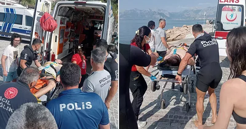 SUP board yaparken denizde fenalaşıp, boğulma tehlikesi geçirdi