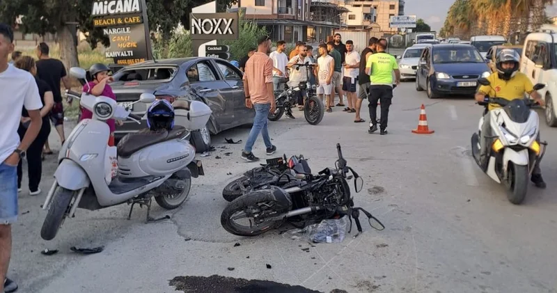 Hatay da feci kaza: Motosiklet sürücüsü metrelerce sürüklendi