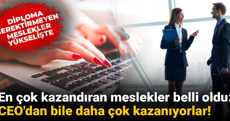 En çok kazandıran meslekler belli oldu: İşte CEO dan bile daha çok kazandıran o meslek!