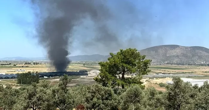 Milas’ta Balık Üretim Tesisi nde yangın paniği