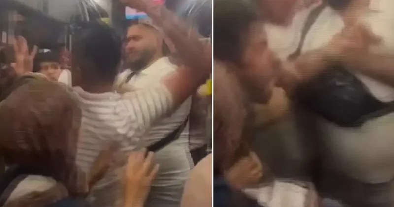 Arnavutköy de İETT Otobüsünde Kavga
