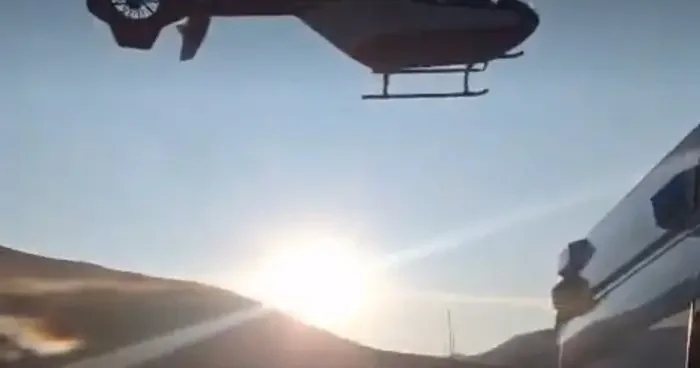 79 yaşındaki hasta için helikopter ambulans havalandı