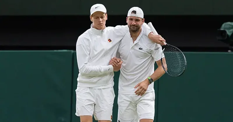 Tearful Dimitrov retires injured, handing Sinner Wimbledon quarter final spot