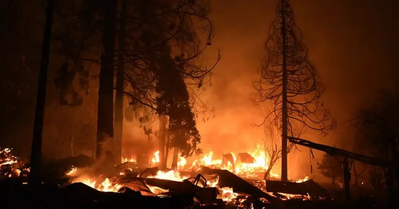 California alev alev yanıyor! 34 bin hektar alan küle döndü!