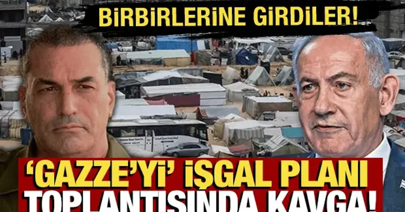İsrail in İşgal planı toplantısında kavga! Birbirlerine girdiler