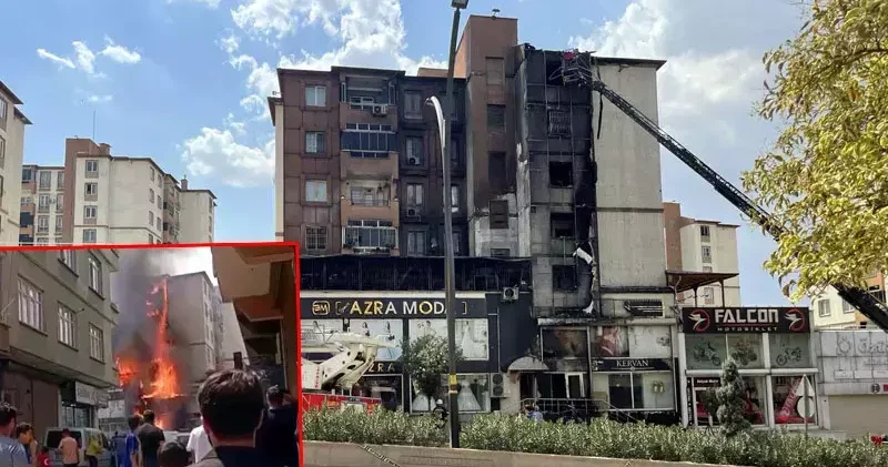 Gaziantep te 5 katlı binada yangın; 23 kişi dumandan etkilendi