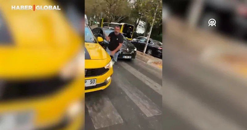 Ataşehir de kuryeye yumruk atan taksi sürücüsüne para cezası uygulandı