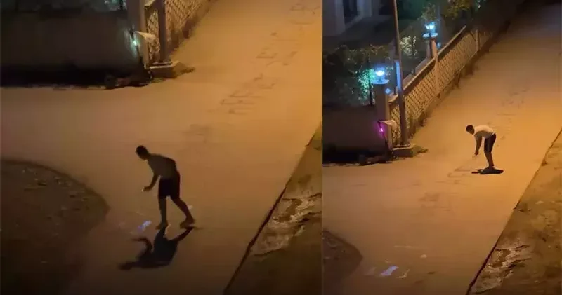 Sevgilisine özür mesajını suyla sokağa yazdı; benzin sanıp polisi aradılar