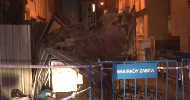 Bakırköy’de metruk binada çökme: Yaşlı kadın canını zor kurtardı VİDEO İZLE