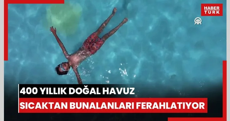 Erciyes in suyuyla beslenen 400 yıllık doğal havuz sıcaktan bunalanları ferahlatıyor