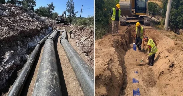 Muğla da 21,5 kilometre arızalı isale hattının 8.5 kilometresi tamamlandı Muğla Haberleri