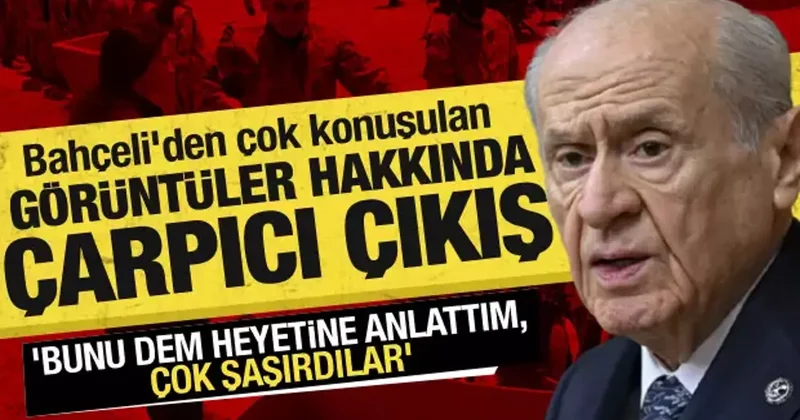 Bahçeli den silah bırakma görüntülerine dikkat çeken yorum: Dem heyeti fikrime çok şaşırdı
