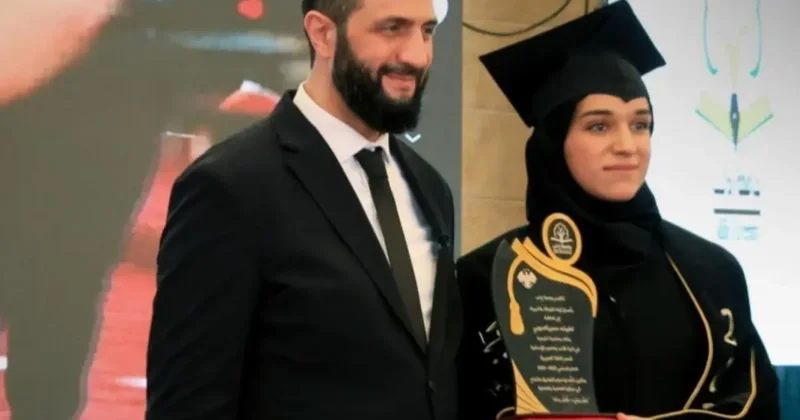 Başkan eşinden eşine mezuniyet hediyesi