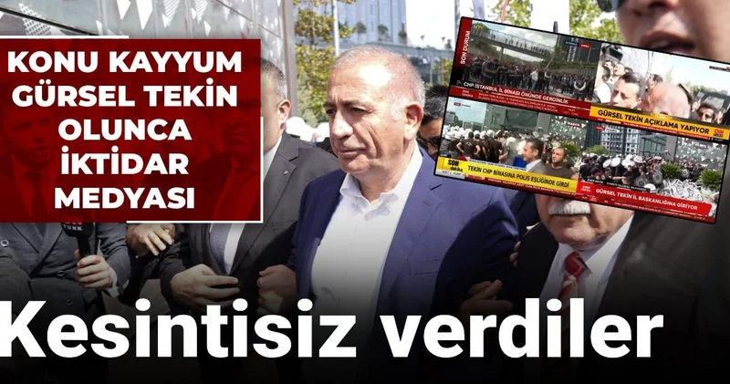 Konu kayyum Gürsel Tekin olunca iktidar medyası: Kesintisiz verdiler