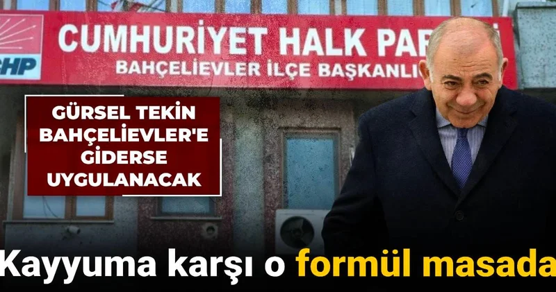 Kayyuma karşı o formül masada: Gürsel Tekin Bahçelievler e giderse uygulanacak