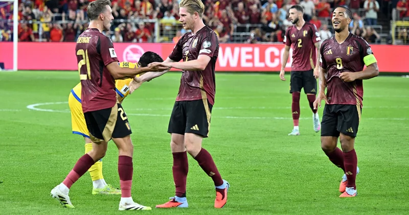 Belçika, Kazakistan karşısında gol oldu yağdı