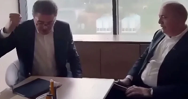 CHP binasında gergin anlar! Gürsel Tekin in karşısında sinirden yumruk attı