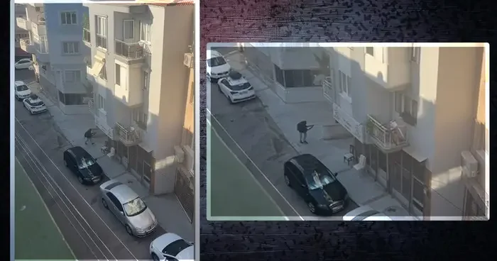 Yüzünde maske, elinde pompalı tüfek... 2 şehit verdiğimiz olayda 16 yaşındaki saldırgan vatandaşın kamerasında!