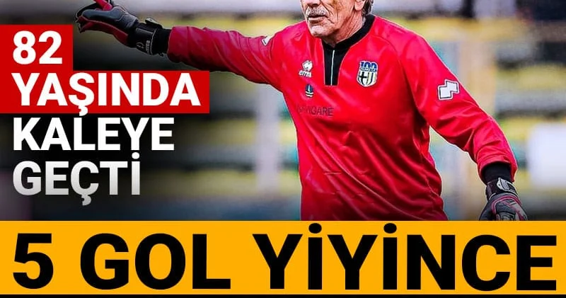 82 yaşında kaleye geçti: 5 gol yiyince isyan etti