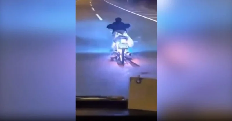 Bolu da trafik güvenliğini tehlikeye sokan motosikletliye 49 bin 680 lira ceza kesildi