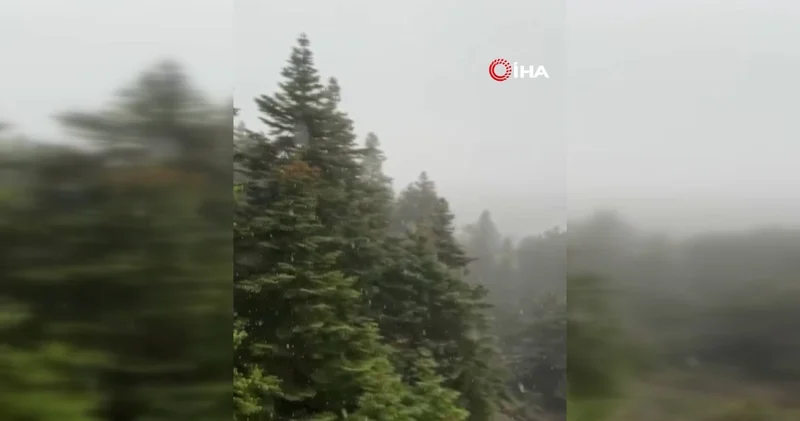 Uludağ da sezonun kar yağışı gerçekleşti