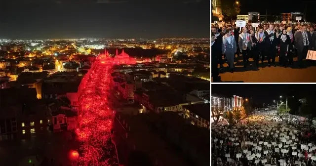 Konya da 75 bin kişi katil İsrail in Gazze soykırımına karşı vicdanının sesi oldu Konya Haberleri