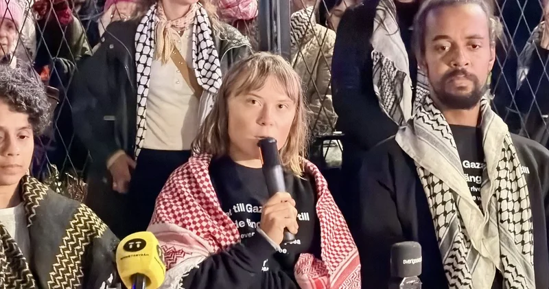 Aktivist Thunberg: İsrail de temiz içme suyuna erişimimiz yoktu
