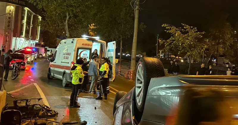 Bursa Gemlik’te otomobil takla attı! Çok sayıda yaralı var
