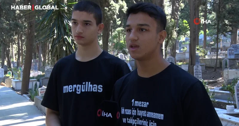 Mezarlık temizlerken fenomen oldular
