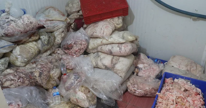 Ankara da 3 iş yerinde 17 ton bozuk et ele geçirildi