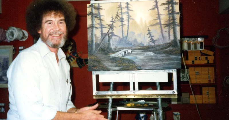 Ressam Bob Ross un tabloları kamu televizyonlarına destek için satışa çıkıyor