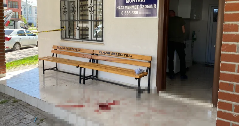 Mahalle muhtarına makamında silahlı saldırı