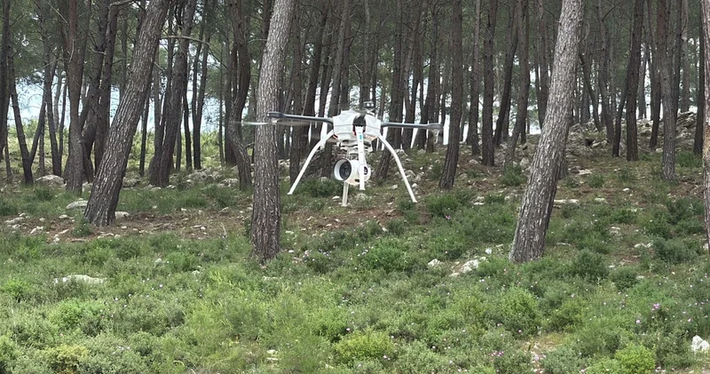 Bodrum da orman yangınlara karşı dronlu önlem