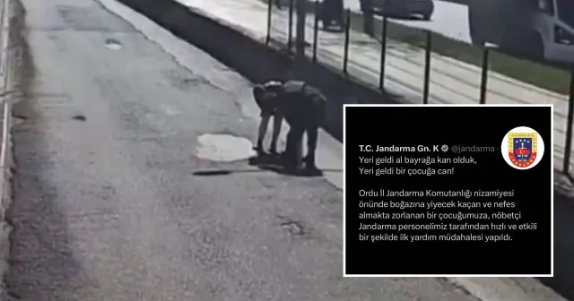 Boğulan çocuğu Heimlich manevrası yapan jandarma kurtardı Gündem Haberleri