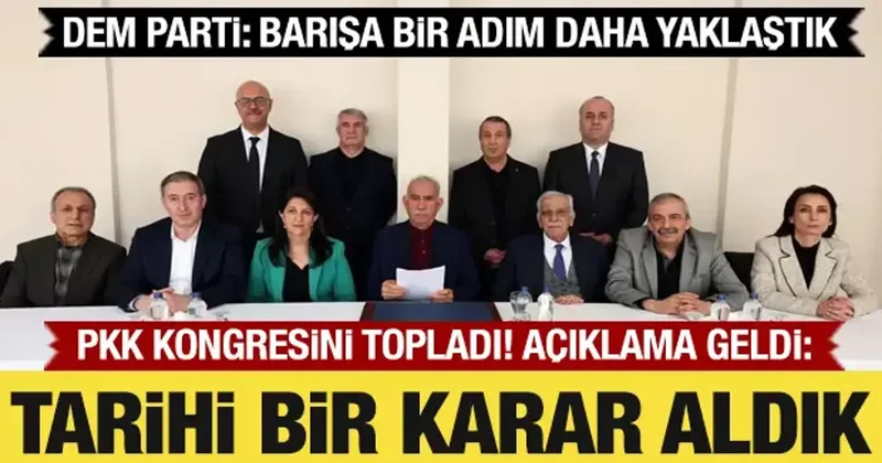 Son Dakika: PKK kongresini topladığını duyurdu! DEM Parti den yeni açıklama
