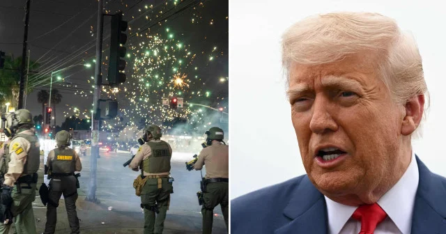 Trump protestoculara sopa gösterdi: Vururuz Amerika Haberleri