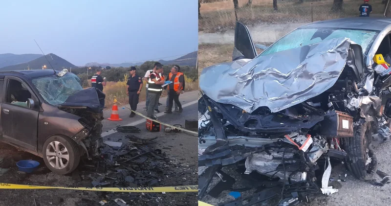 İzmir de katliam gibi kaza! 3 otomobil çarpıştı; Ölü ve yaralılar var