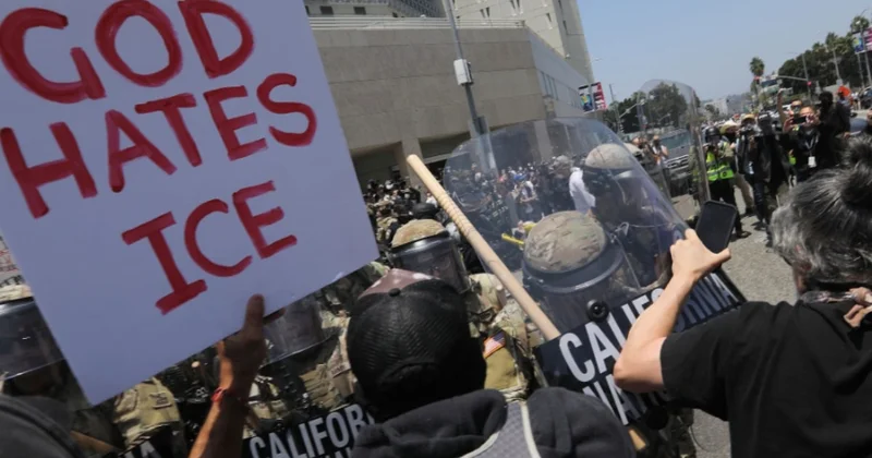 Los Angeles taki sınır protestoları 3’üncü gününde Sözcü Gazetesi