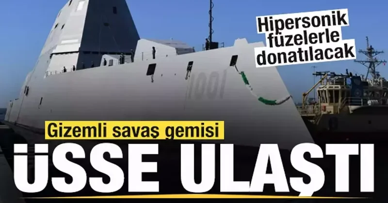 Gizemli savaş gemisi üsse ulaştı! Hipersonik füzelerle donatılacak