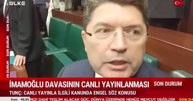 Ekrem İmamoğlu nun duruşmaları TRT den yayınlanacak mı? Adalet Bakanı Tunç tan tarihi cevap