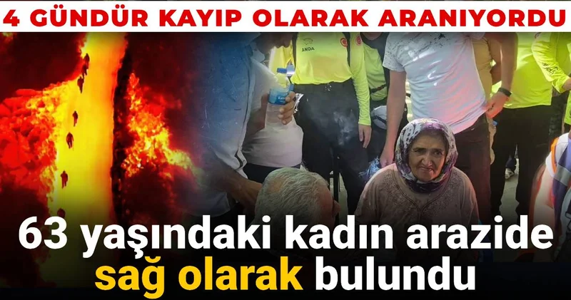 4 gündür kayıp olarak aranıyordu: 63 yaşındaki kadın arazide sağ olarak bulundu