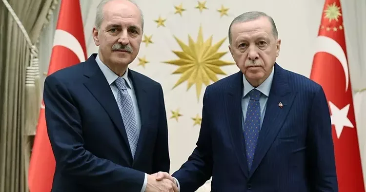 Cumhurbaşkanı Erdoğan, TBMM Başkanı Kurtulmuş u kabul etti