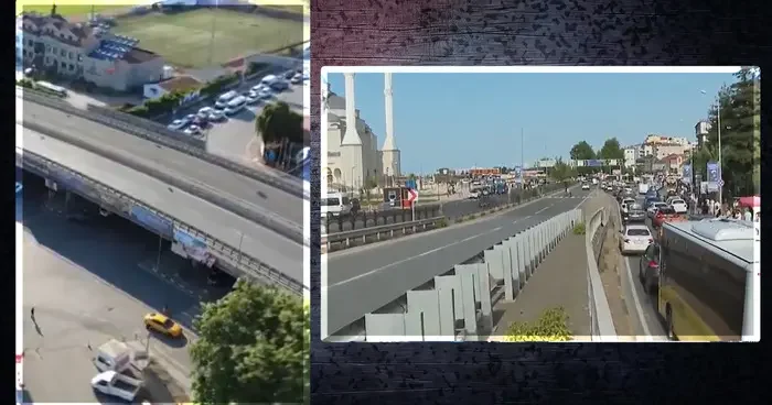 Yer: Trabzon... Trafiğin en yoğun olduğu bölgede viyadüğü yanlış yere yaptılar, kimse kullanmıyor