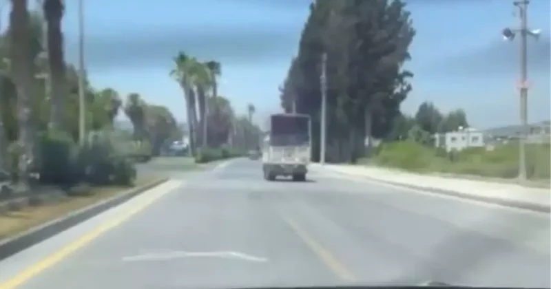 Kocaman kamyonu, küçücük çocuklar kullandı