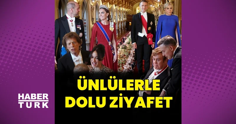 Fransa Cumhurbaşkanı Emmanuel Macron ile eşi Brigitte Macron, İngiltere ye yaptıkları resmi ziyarette, büyük bir ziyafetle karşılandı. Kraliyet üyelerinin hazır bulunduğu davette; Mick Jagger ve Elton John gibi ünlüler de vardı